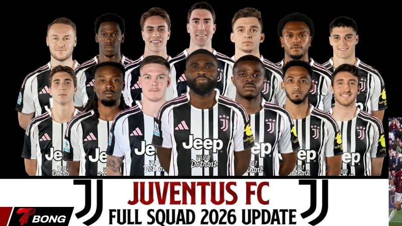 Đội hình đầy đủ hiện tại của Juventus